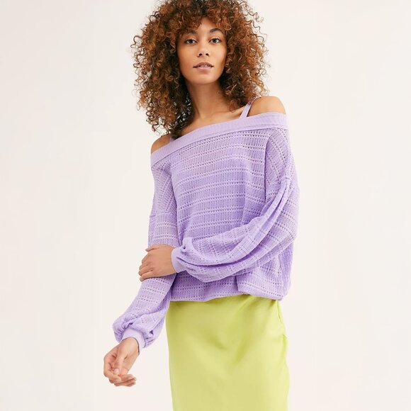 Free People Hacci Top in Orchid - sz Large - Picture 1 of 3
